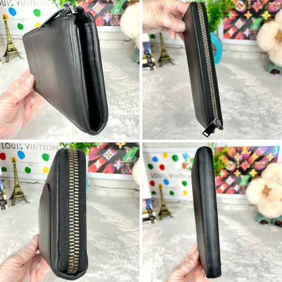 Saint Laurent Matte Black Leather Long Wallet - Picture 3 of 16